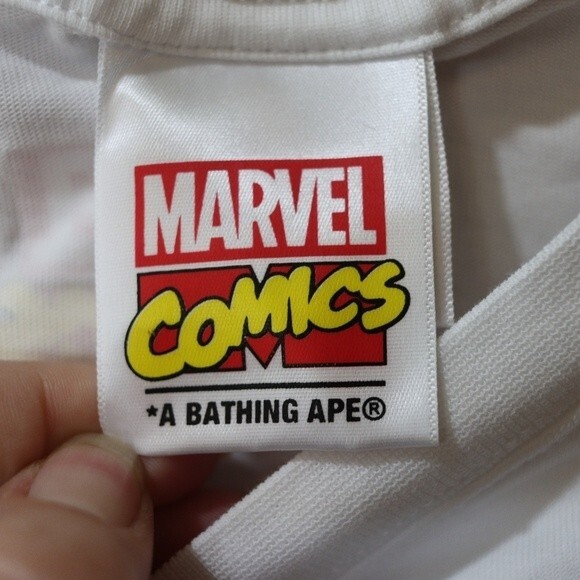 BAPE Marvel Comic White Hulk Tshirt Small - Picture 8 of 12